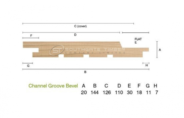 Larch 20 x 144mm Channel Groove Cladding ST10.L 